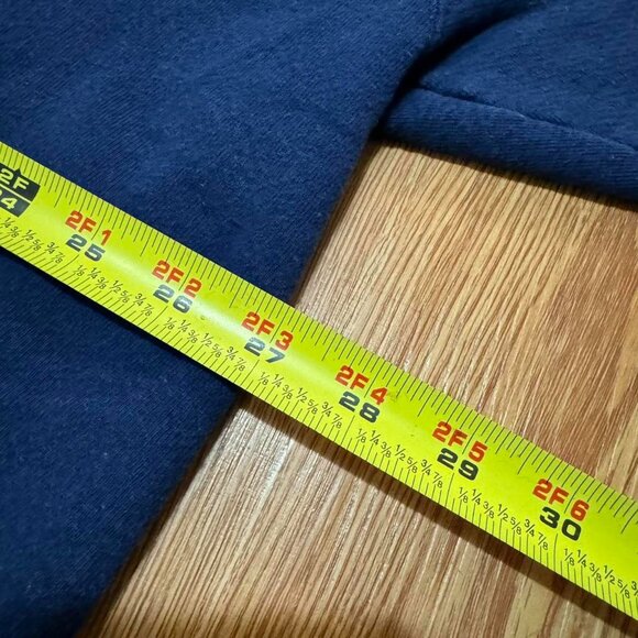 Vintage 90s Made in USA Nike Center Check Navy Blue Sweatshirt - Picture 4 of 5